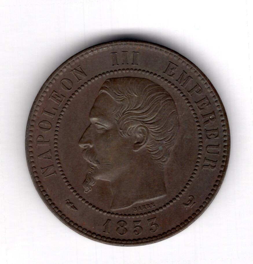 France. 10 Centimes 1853W.                        DY16719