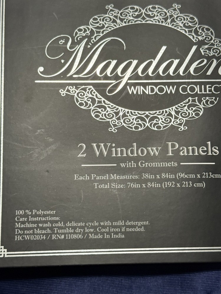 Magdalene Window Collection 2 Window Panels with Grommet