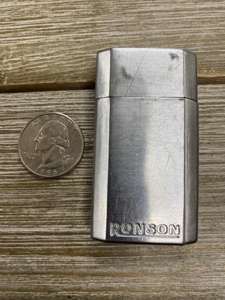 Ronson Collectible Jet Lite Metal Silver Tone Lighter