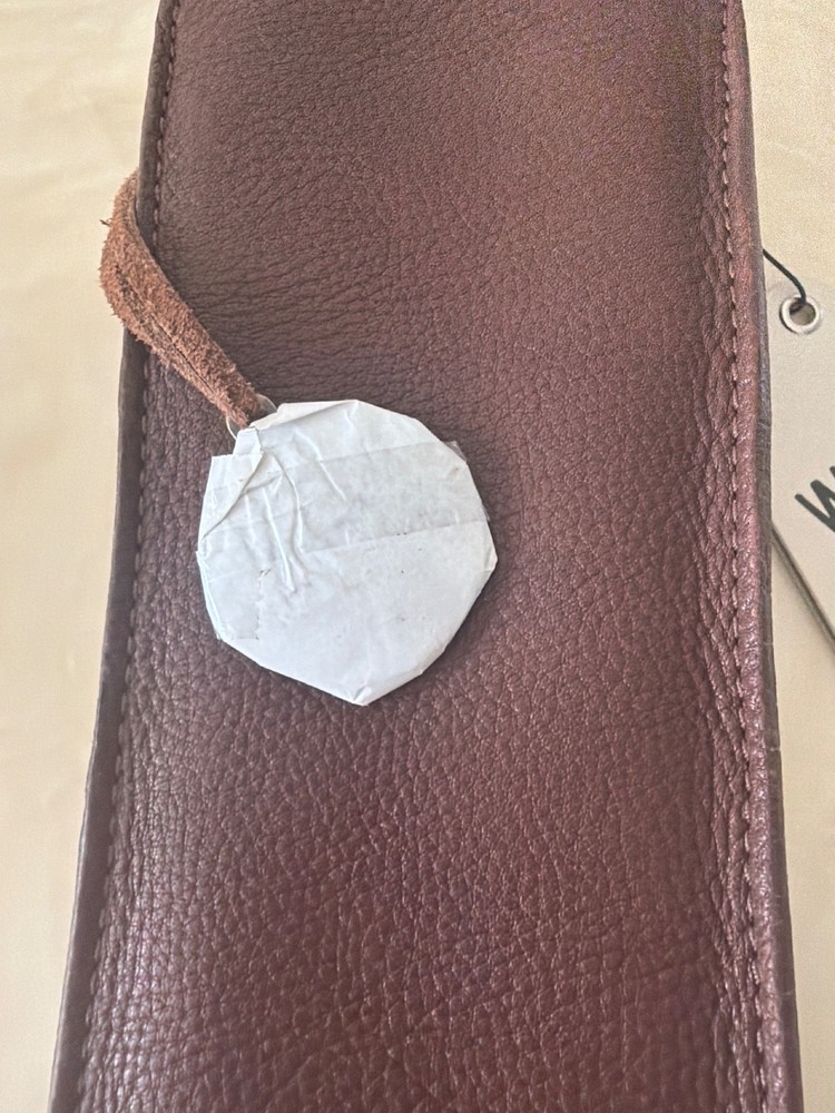 NWT WILL LEATHER GOODS WINE BOTTLE HOLDER LEATHER BAG