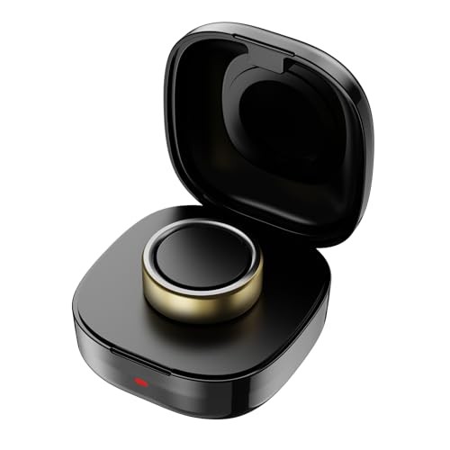600mAh Wireless Charging Case Compatible with Oura Ring Gen4 Size 9 Black