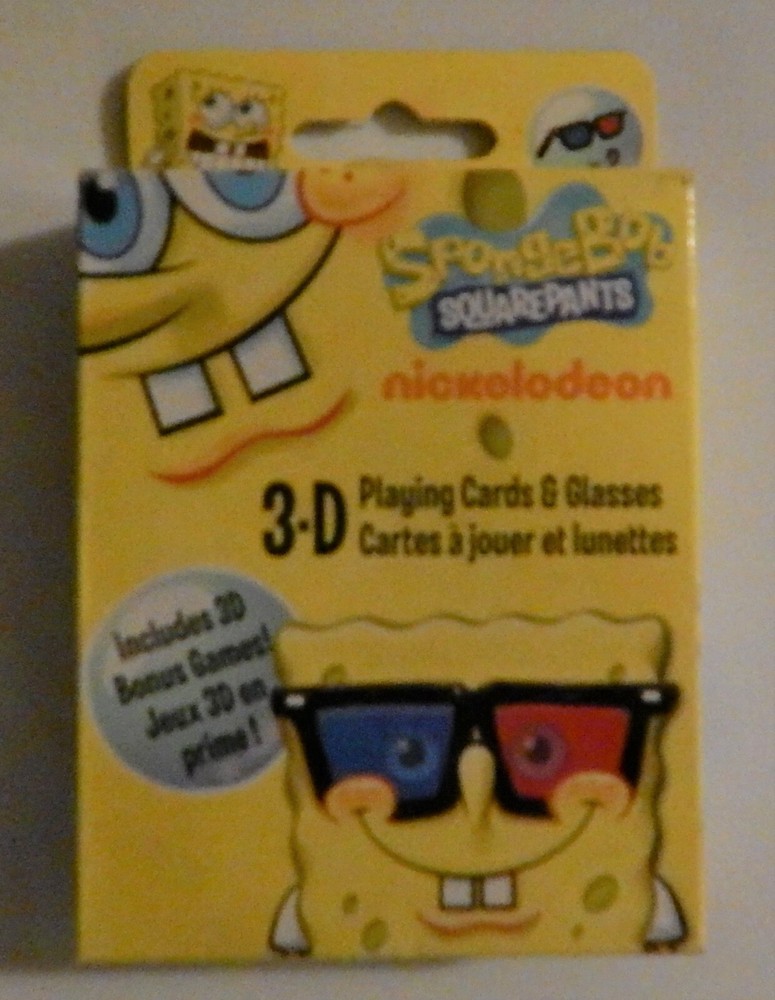 SPONGEBOB SQUAREPANTS 3-D Card Game Stocking stuffers! ALL NEW
