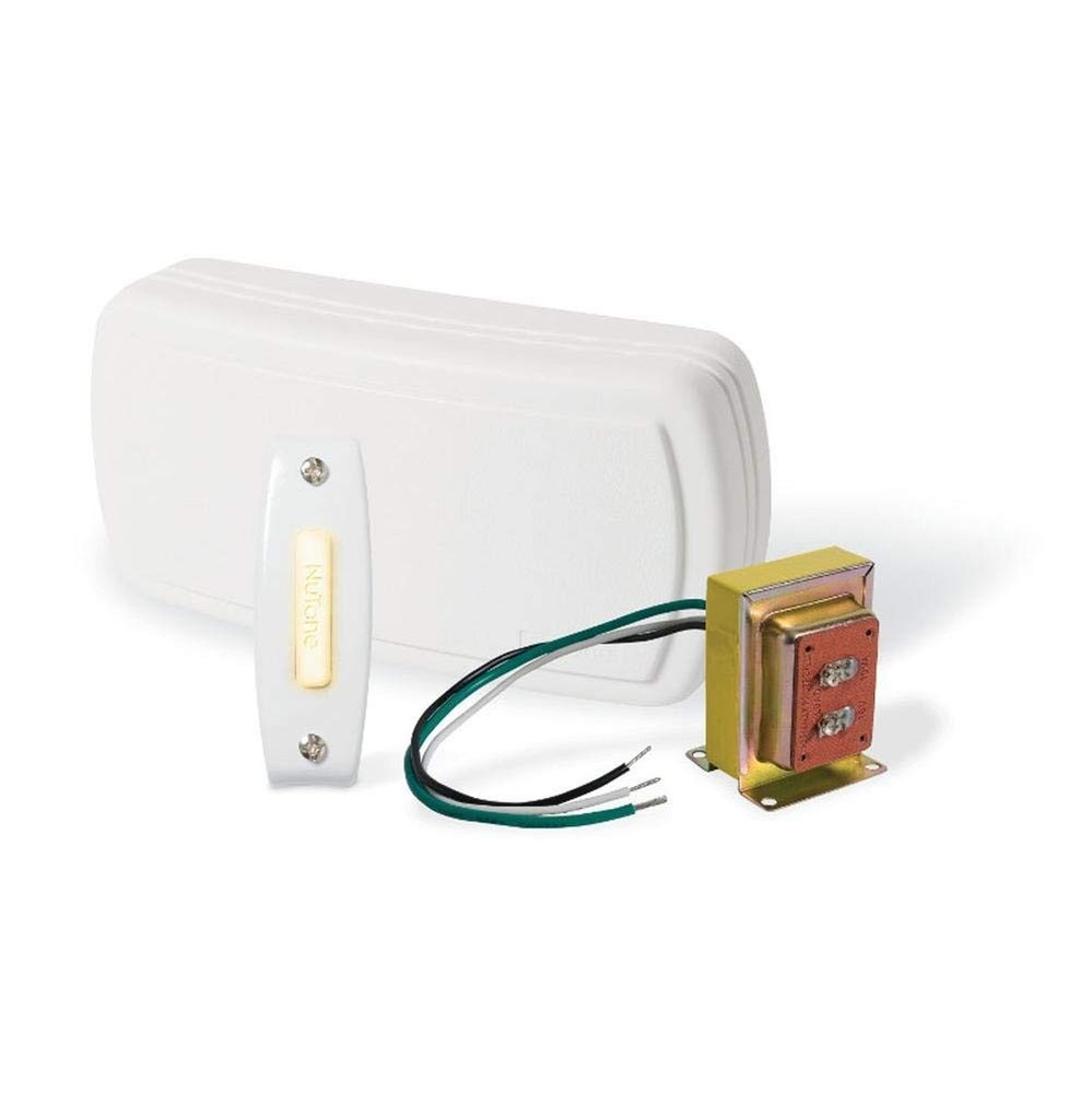 Builder Chimes Kit with Lighted Pushbutton White BK115LWH