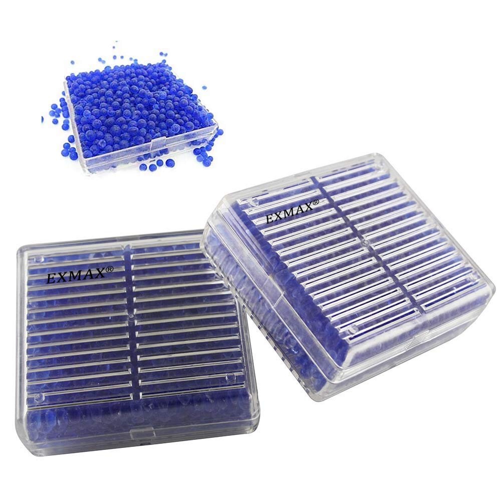 EXMAX Blue Silica Gel Beads(2-4mm) for Camera Microscopes Telescopes - 4 Pack