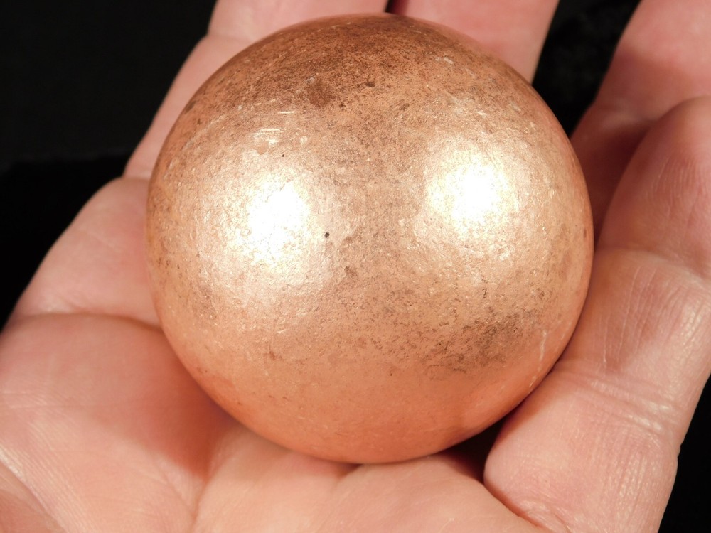 BIG! Super Heavy Solid COPPER SPHERE From Michigan 588gr