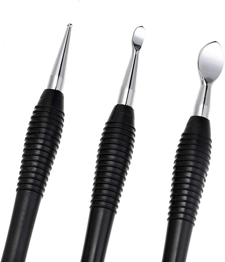 3PCS Leather Craft Modeling Tools Grooving Tools, Leather Embossing Press Spoons