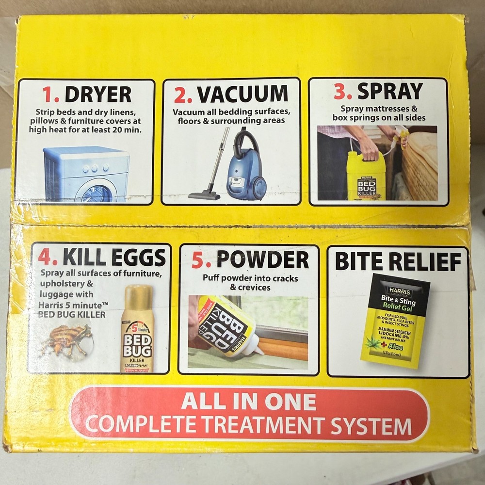 HARRIS BED BUG KILLER KIT COMPLETE NEW kills Bugs And Eggs