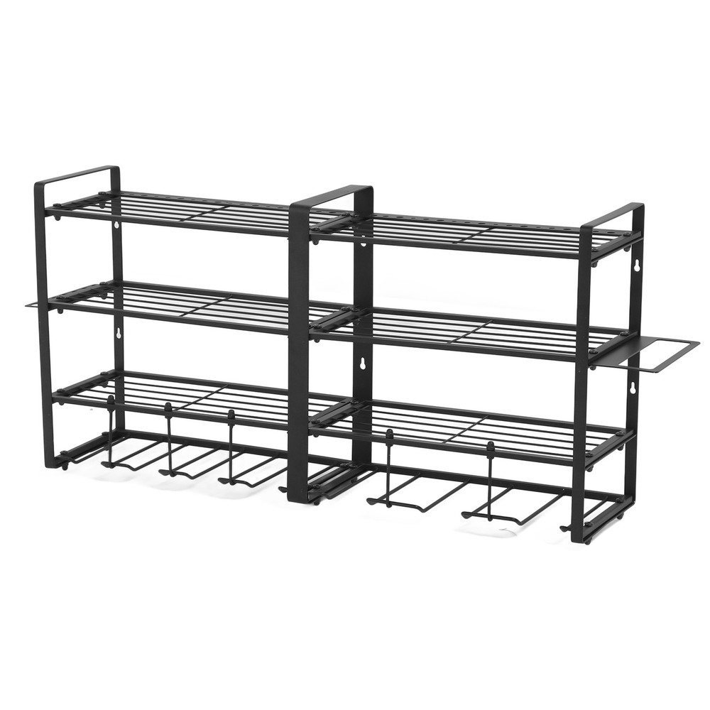 Garage Power Tool Organizer 4 Layer Wall Mount Rack Heavy Duty Storage