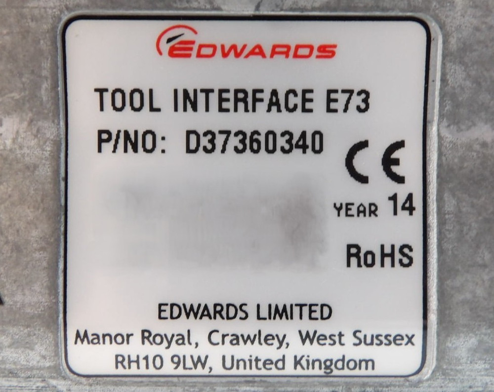 Edwards D37360340 Vacuum Pump E73 Tool Interface MicroTIM Module Working