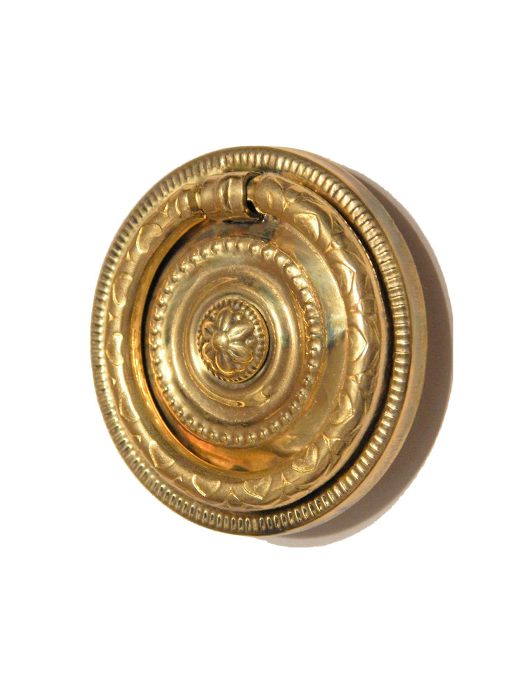 Ring Drawer Pull Colonial Revival Brass 2"