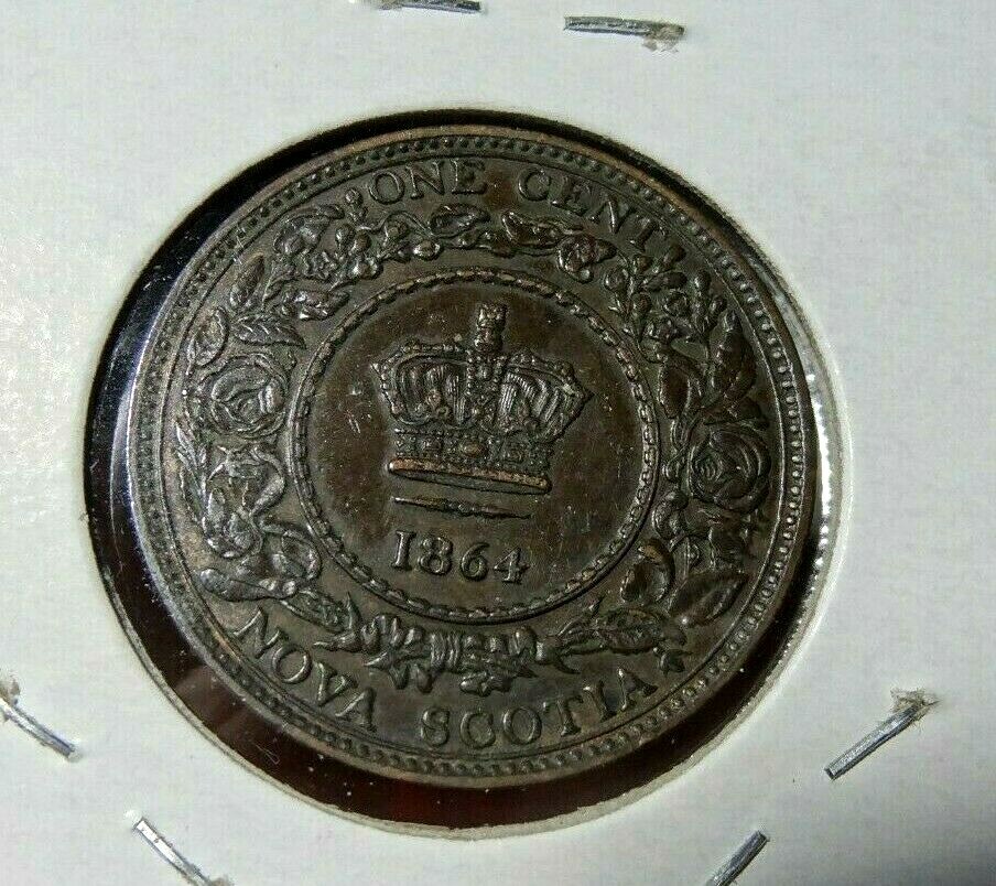 1864 Canada Nova Scotia One Cent World Coin