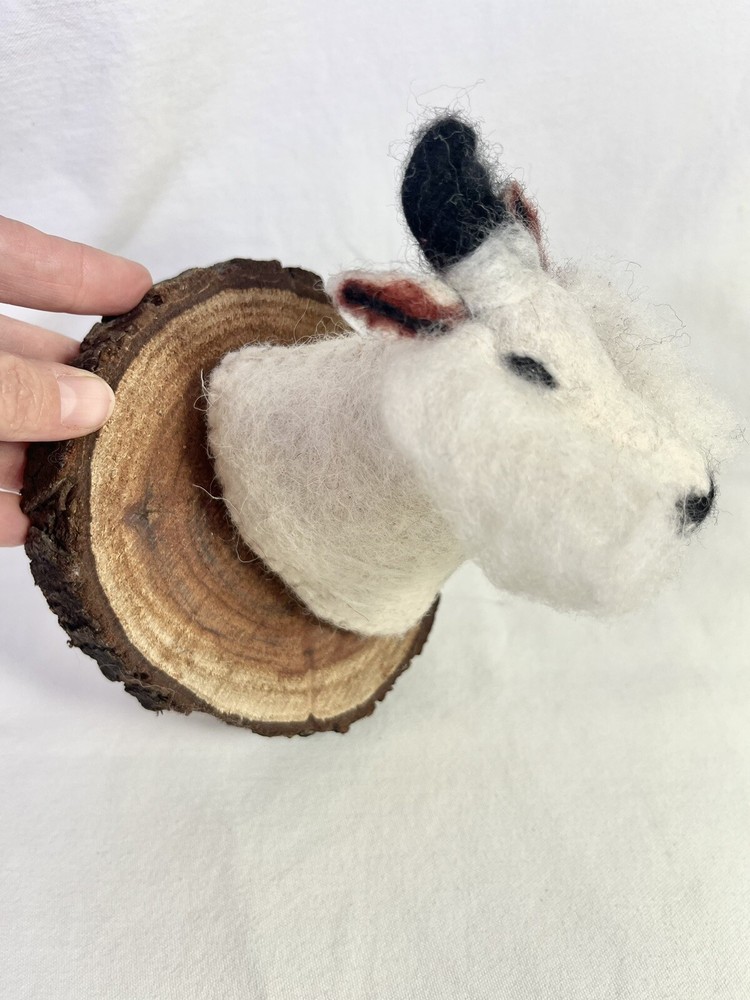 Mounted Mountain Goat Needle Felt