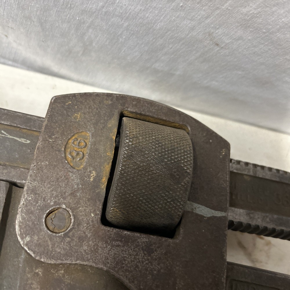 36” Pipe Wrench, Improved Stillson 36 Vintage Pipe Wrench