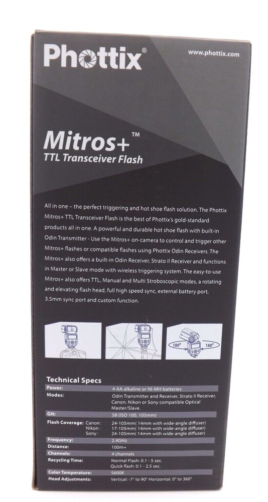 Phottix Mitros+ TTL Transceiver Flash for Canon #37273