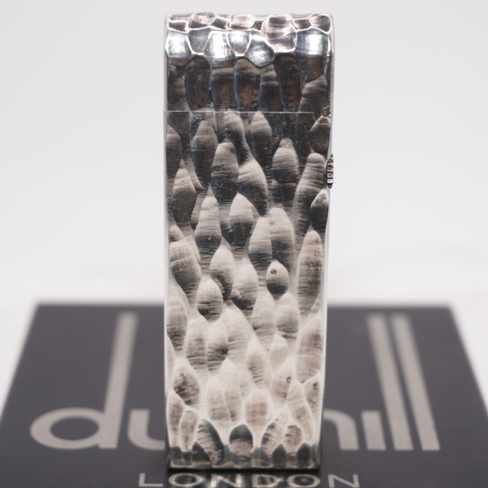 Dunhill Rollagas Lacquer Dome Lighter Silver plated with Black Lacquer_Working
