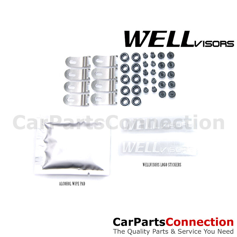 WellVisors Window Visors 95-00 For Lexus LS400 Side Deflectors Chrome
