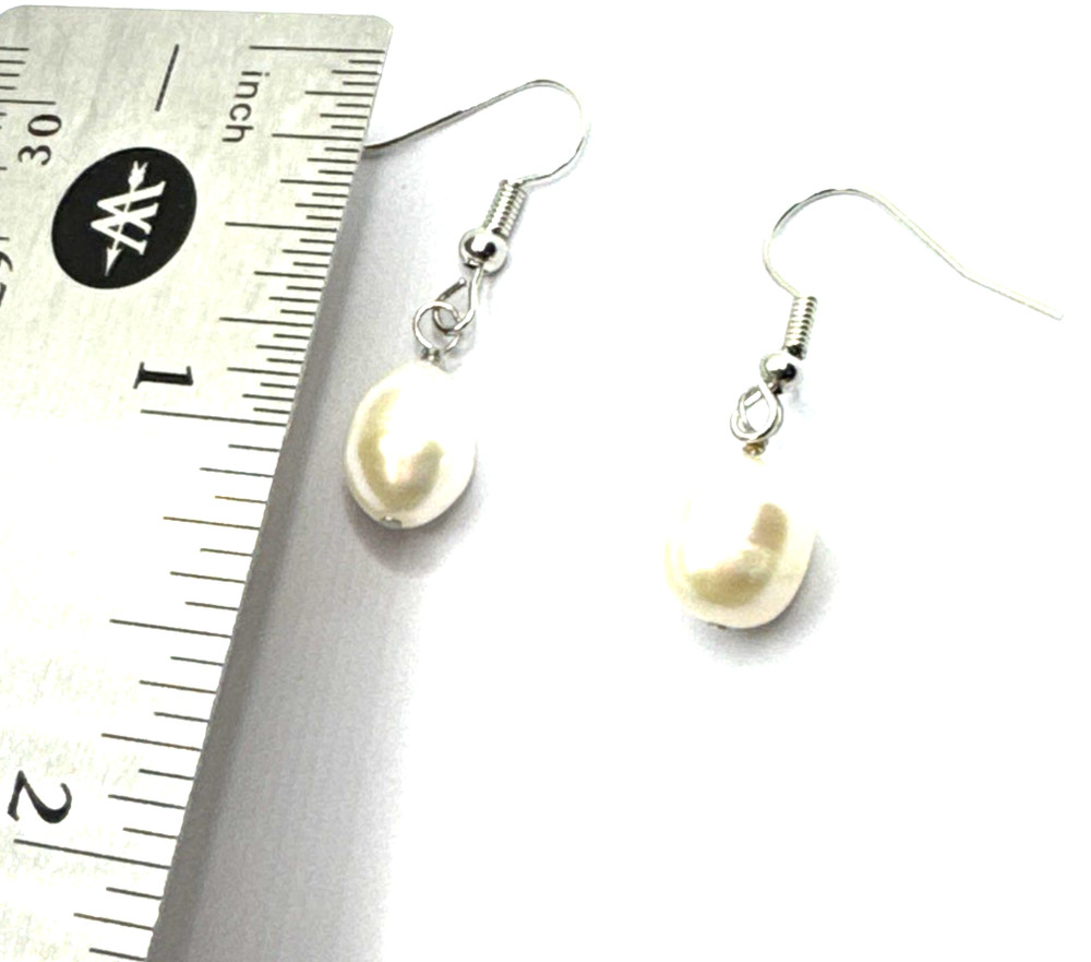 Brighton Ivory Colored Pearls Beads Silver Custom Earrings