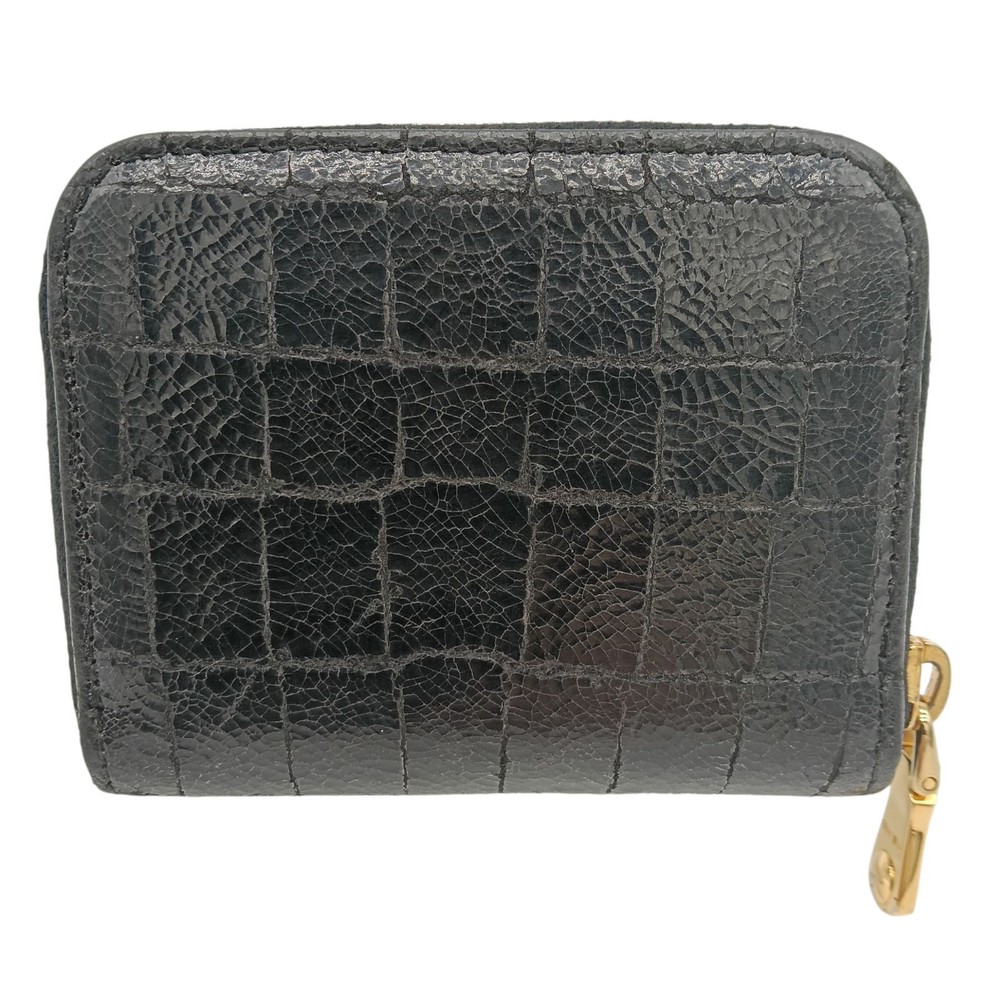 MIU MIU Coin Case Card Case Wallet Pattern Black