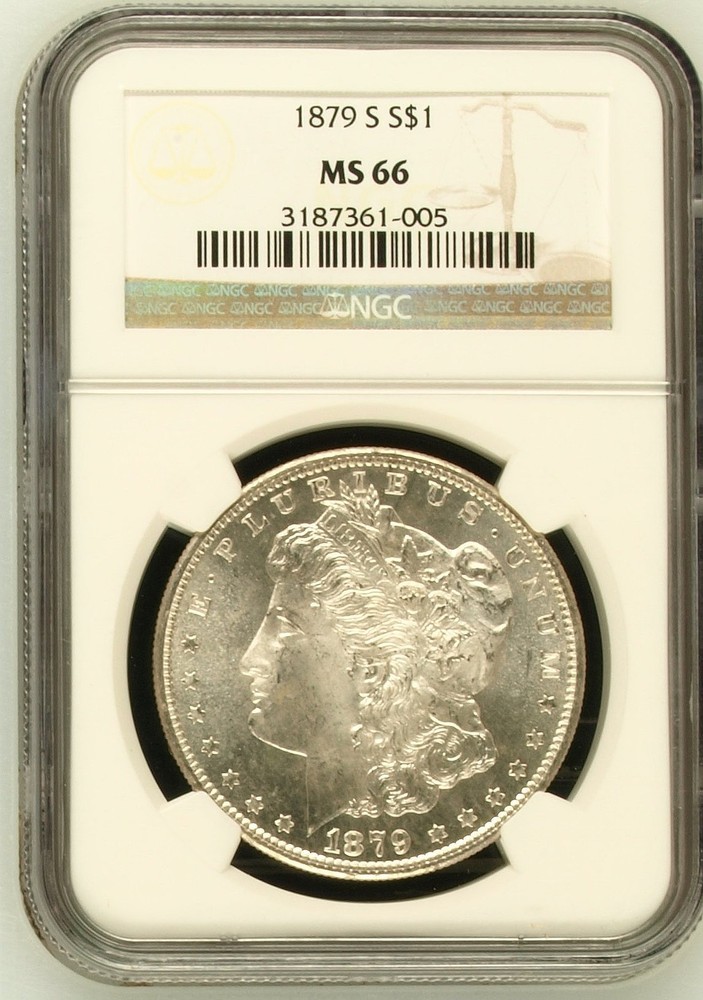 1879 S Morgan Silver Dollar NGC MS-66