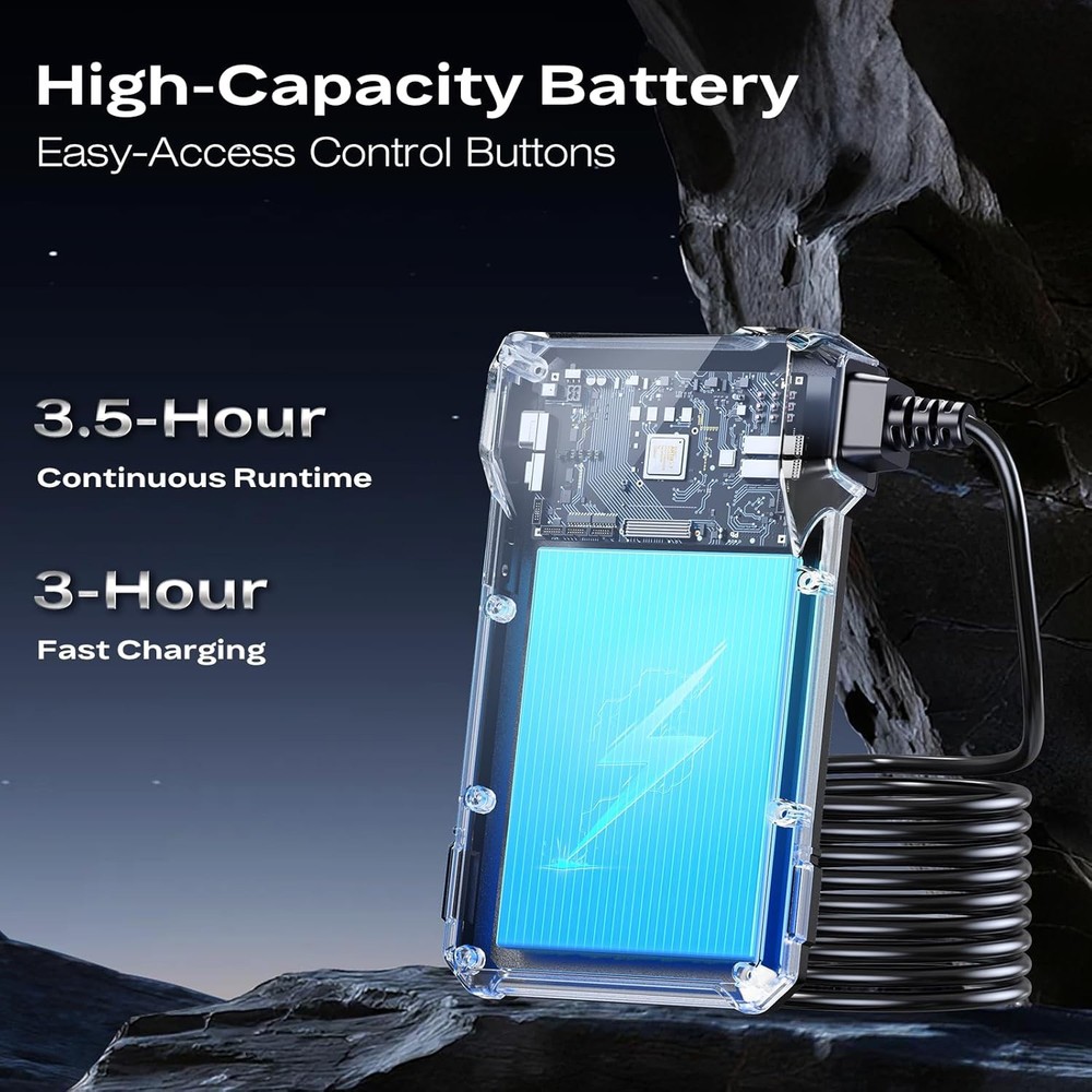 IP67 Endoscope Camera with Light, Borescope Camera with 4.3" IPS Screen