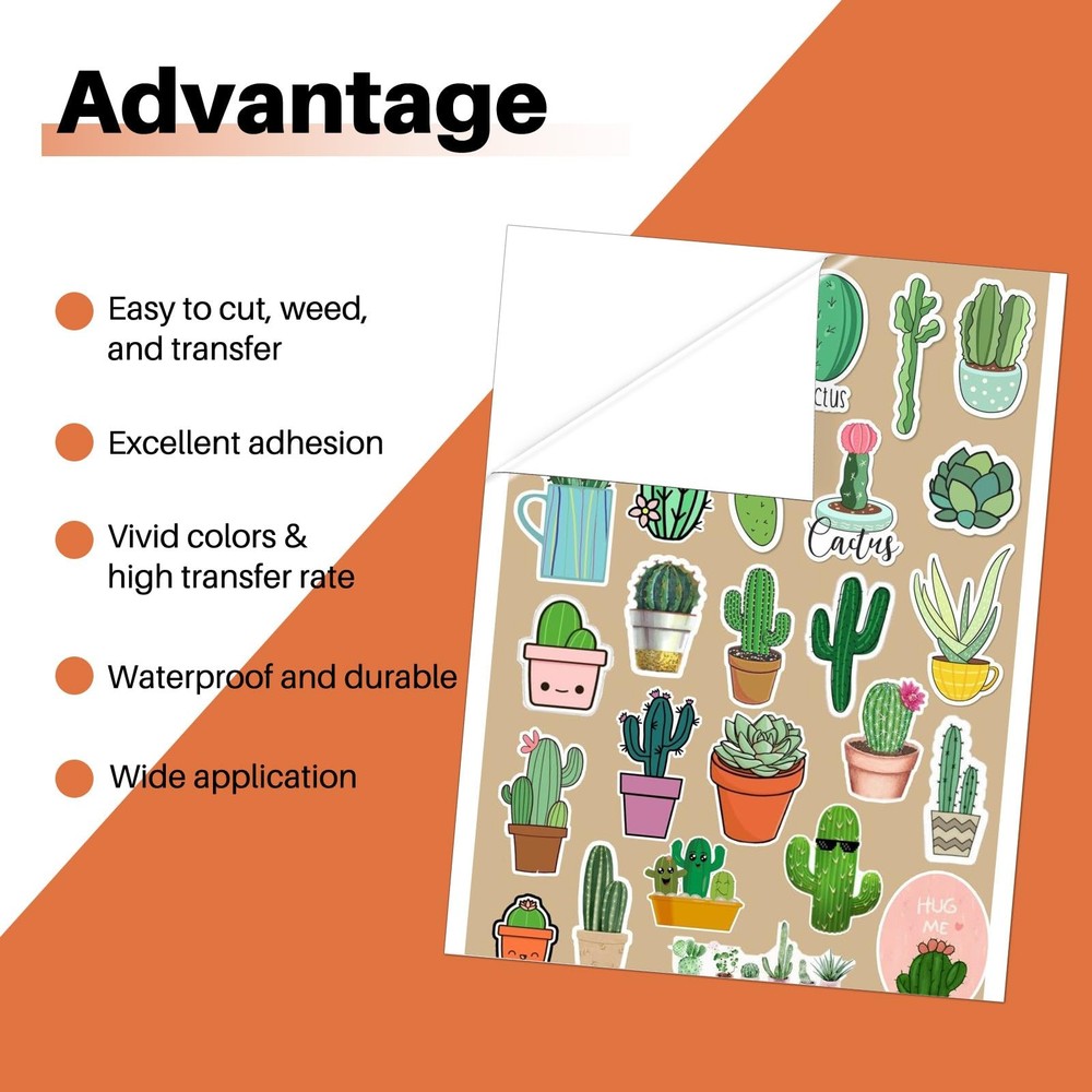 Sublimation Transfer Stickers, 20 Pcs Matte White, Printable Paper