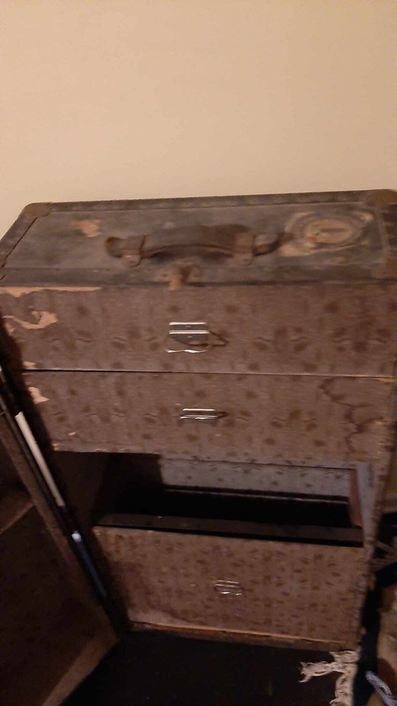 Antique Vintage WWll Trunk