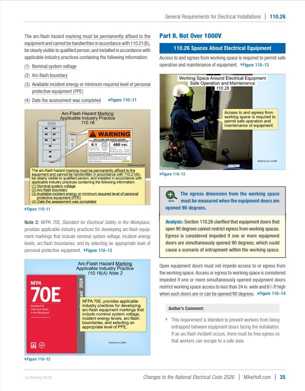 Mike Holt's 2026 Changes to the National Electrical Code Textbook