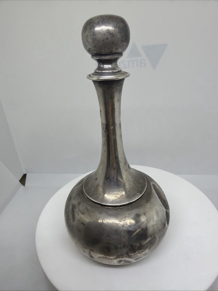 sterling silver decanter with five cups 261g