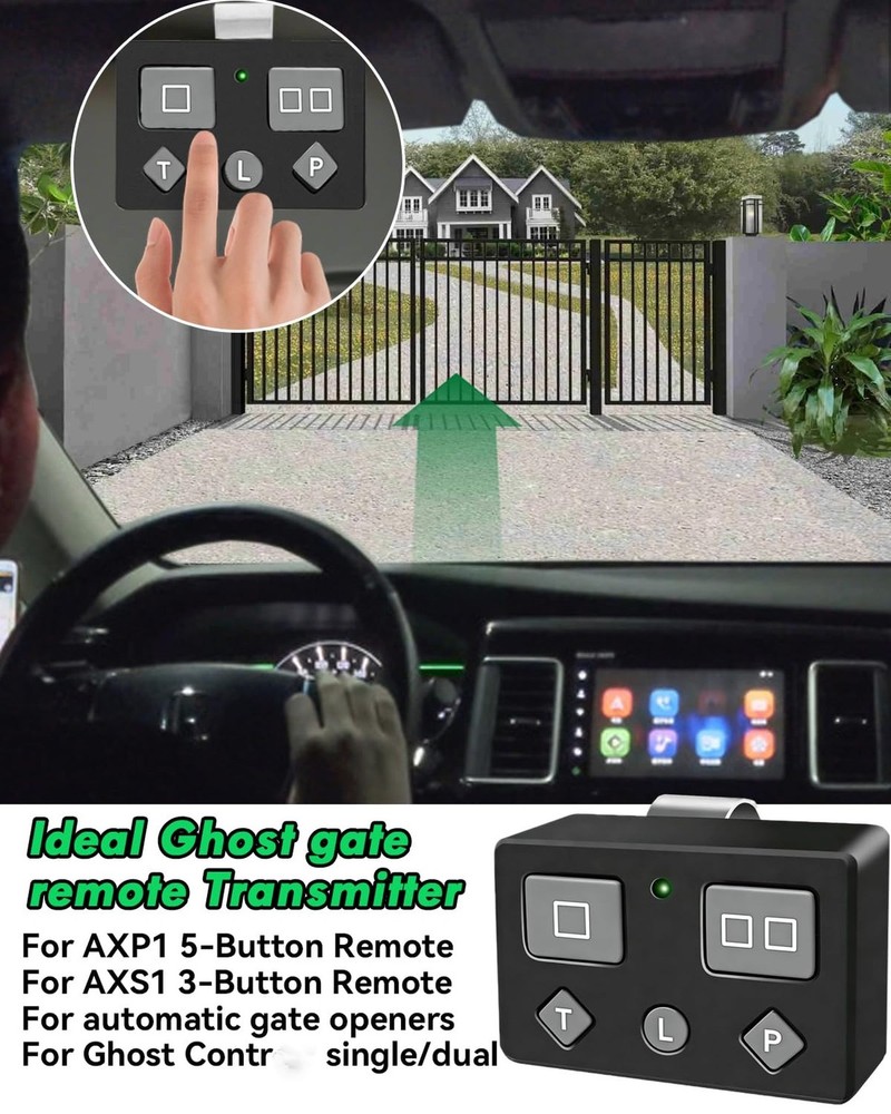 AXP1 AXS1 Gate Opener Remote Transmitter, 5-Button, 3-Button Remote Transmitt...
