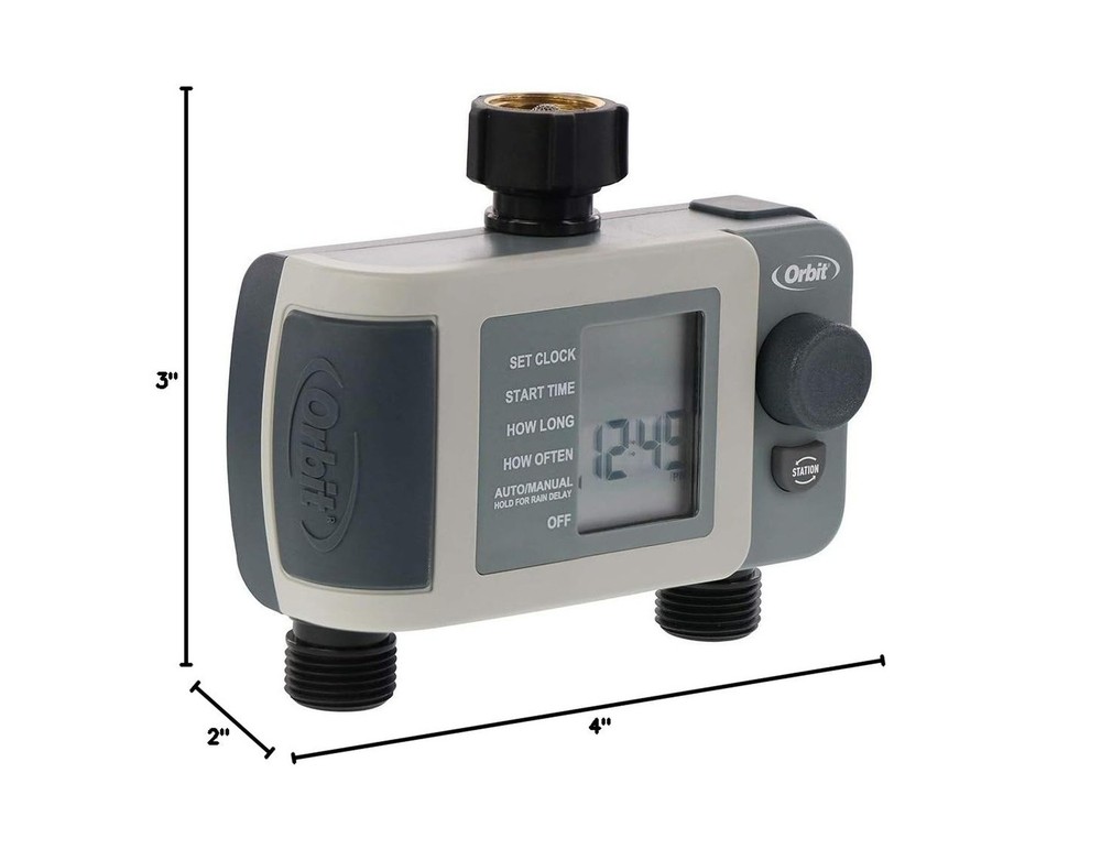 2-Outlet Programmable Hose Faucet Timer 2-Outlet Fast Ship
