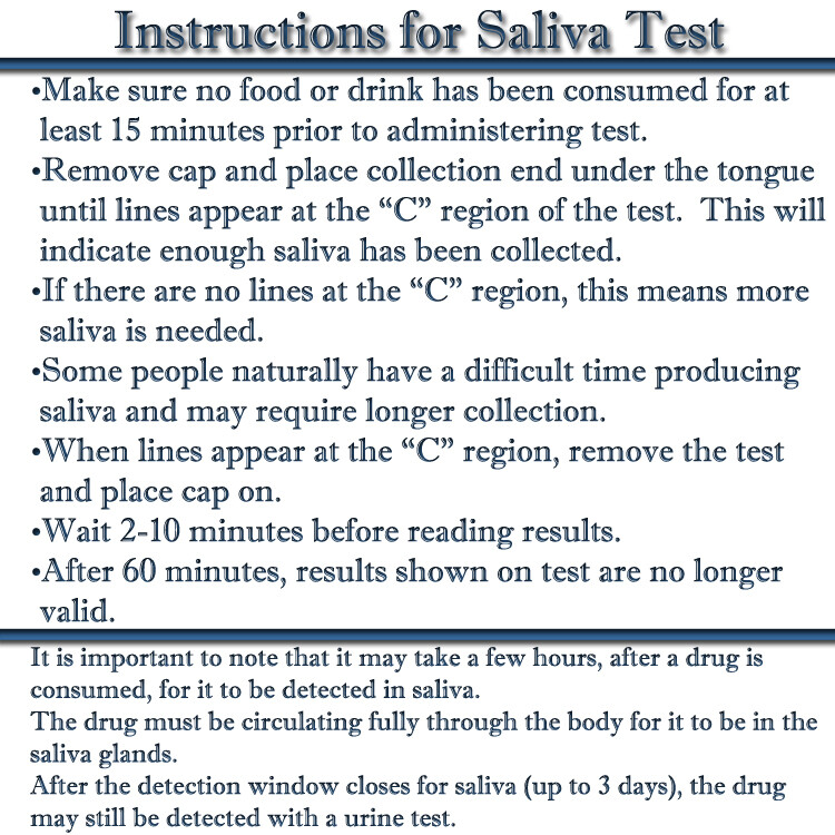 (50 Pack) 5 Panel Saliva Oral Fluid Multi-Drug Testing Kit