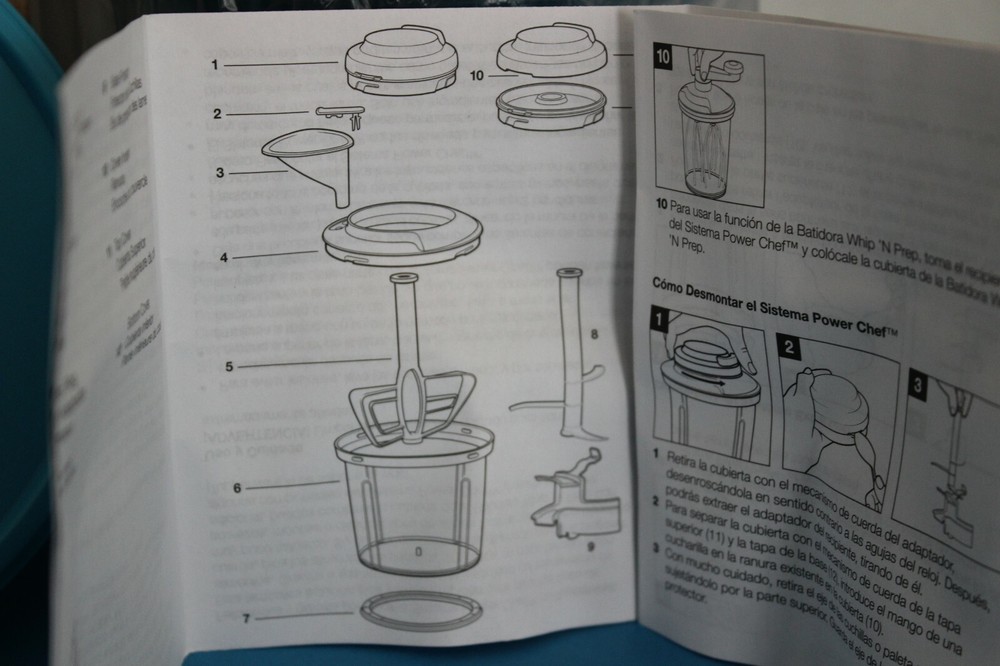 Tupperware POWER CHEF PRO System~Non-Electric Food Processor~Create with Ease~