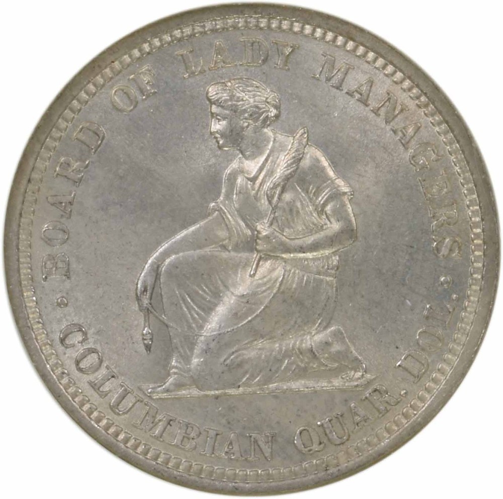 1893 Isabella Commemorative Silver Quarter MS64 NGC