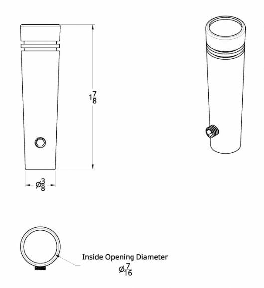 Peterbilt Short Chrome Toggle Switch Extensions - Pointed set of 20