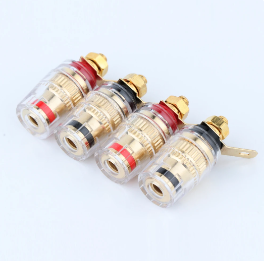 2/4/8PCS Binding Post 4mm Banana Plug Amplifier Brass Socket Speaker Terminal