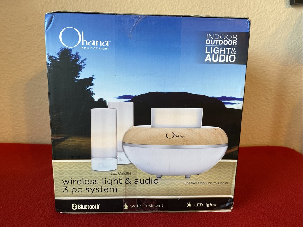BEM Wireless Ohana Island Twilight Bluetooth Speaker System and Light Bundle NEW