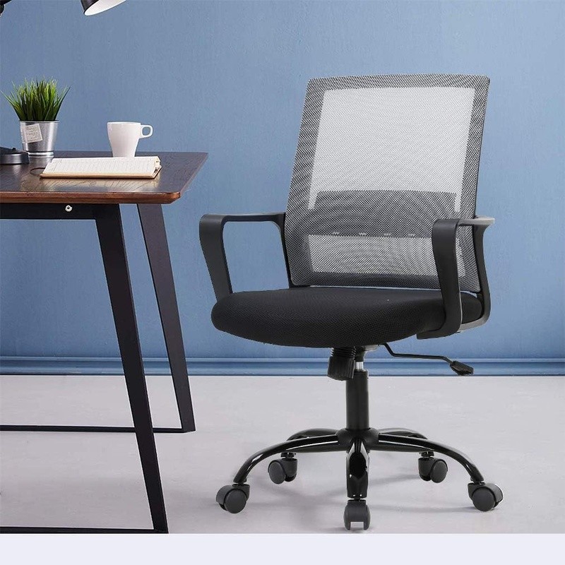 Ergonomic Swivel Rolling Desk Chair W/ Lumbar Support Adjustable Mesh Stool New