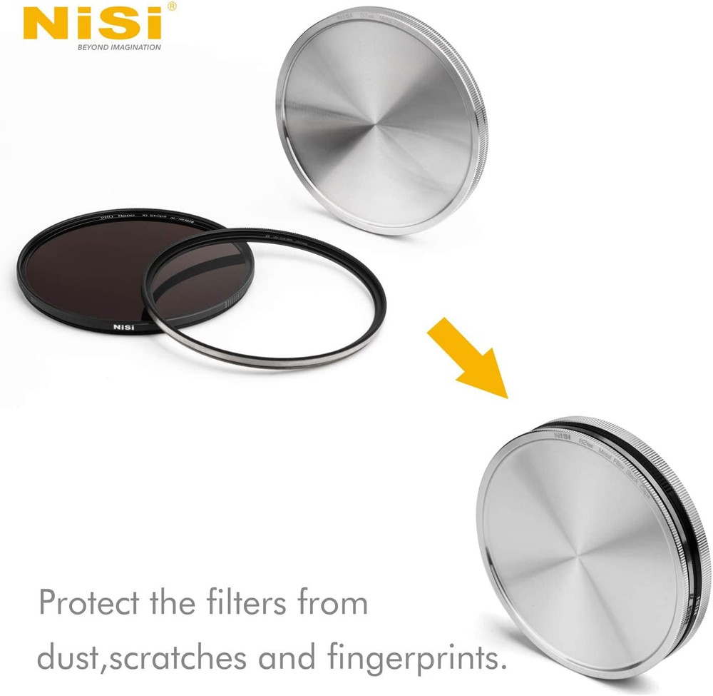 82mm Metal Stack Caps Lens Filter Protection Front Rear Thread Cover