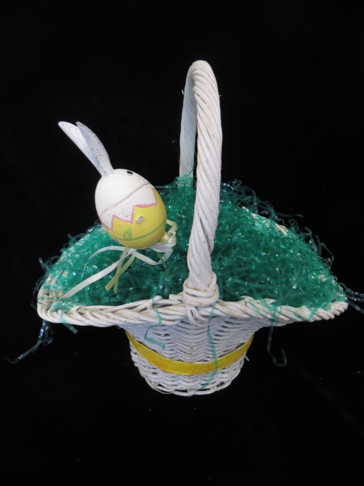 White Wicker Easter Basket