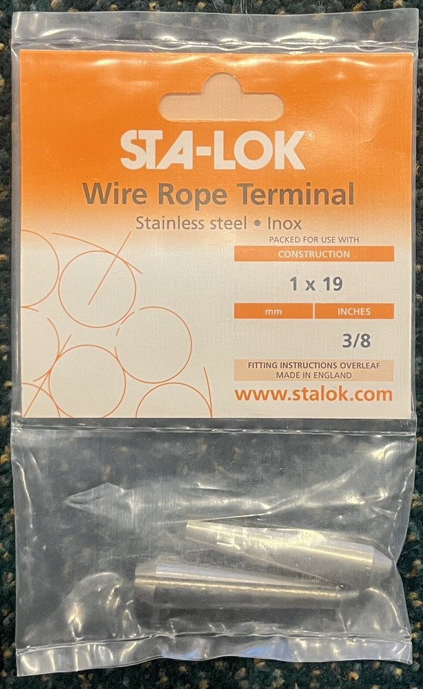 STA-LOCK Wire Rope Terminal 3/8" 138-10 (2 Pack)