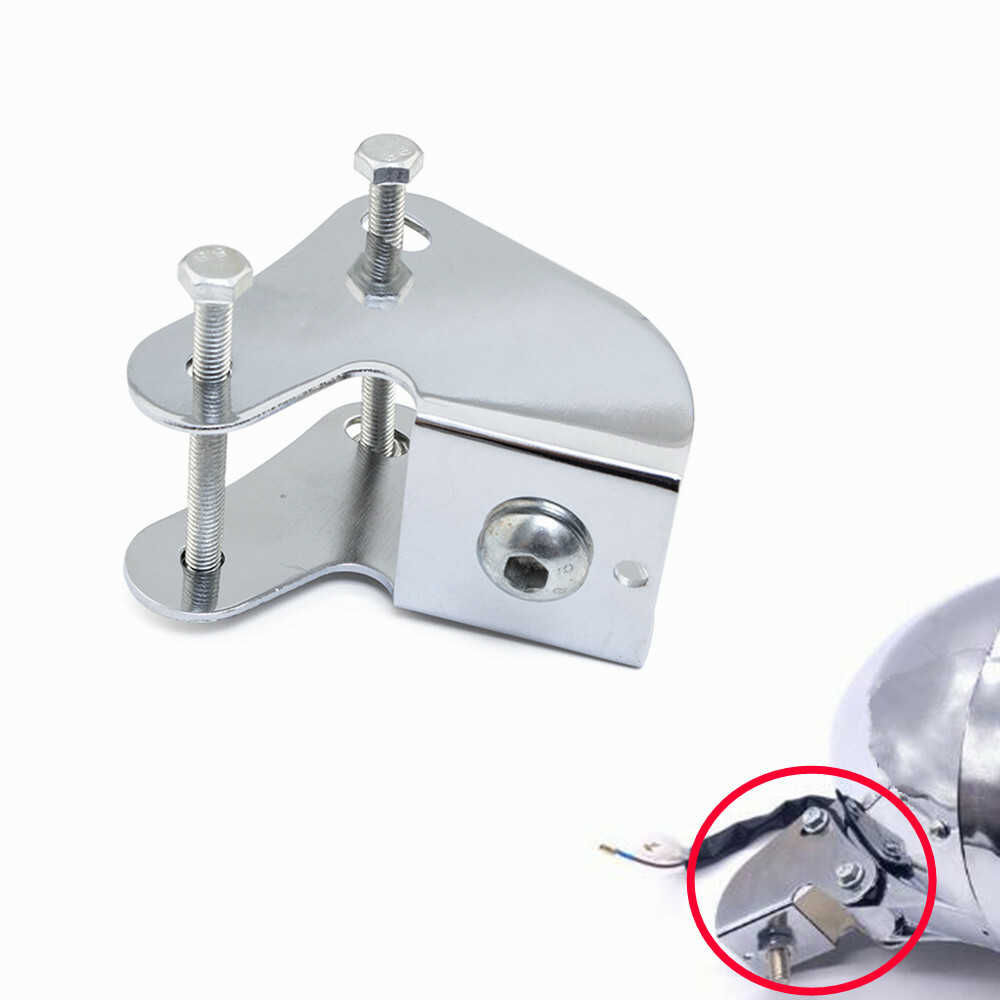 Chrome Headlight Bottom Mount Bracket Adapter Holder For Honda Cruiser Chopper