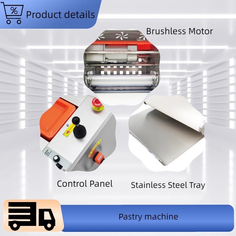 110V 400W Foldable Puff Pastry Sheeter Making Roller Dough Press Machine