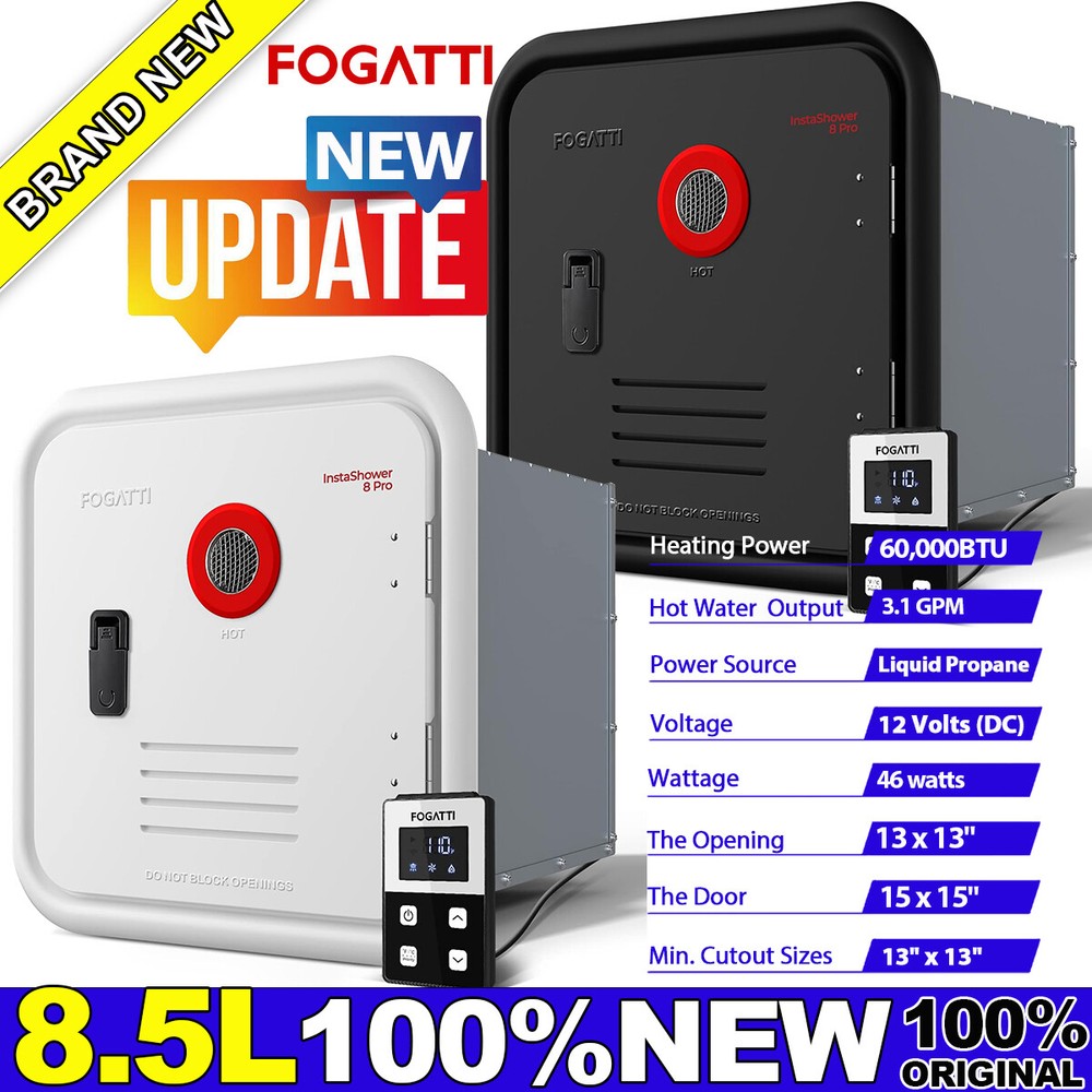 60,000BTU RV Tankless Water Heater Propane 3.1GPM w/ 15"x15" Door Trailer Camper