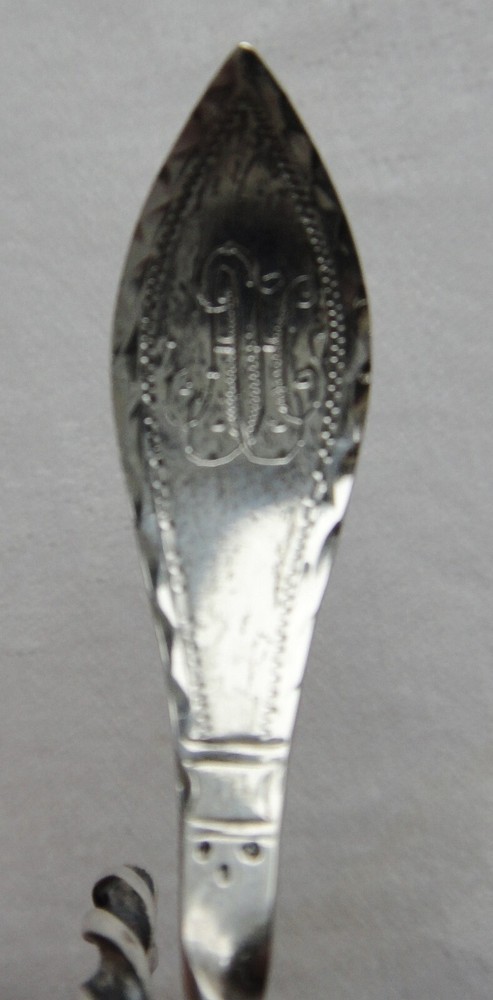 Norwegian Signed J.P Tea Caddy Twist Loop Handle Spoon 830 Silver Fine Condition