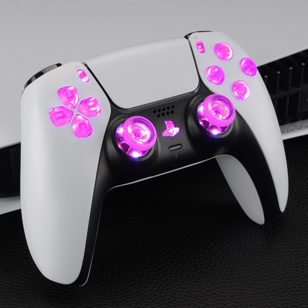 7 Colors 9 Modes Luminated Button Kit Lighted LED For PS5 Controller BDM-010 020