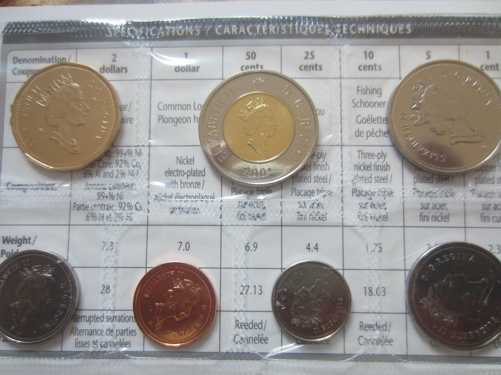 2001 Canada PL Set. Original Mint Packing. UNC RJ