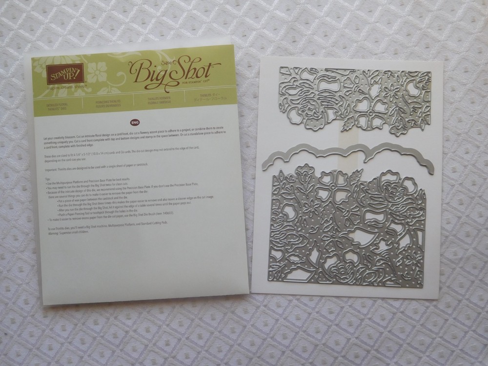 Big Shot Stampin’ Up! Detailed Floral Thinlits Dies 141482 Sizzix