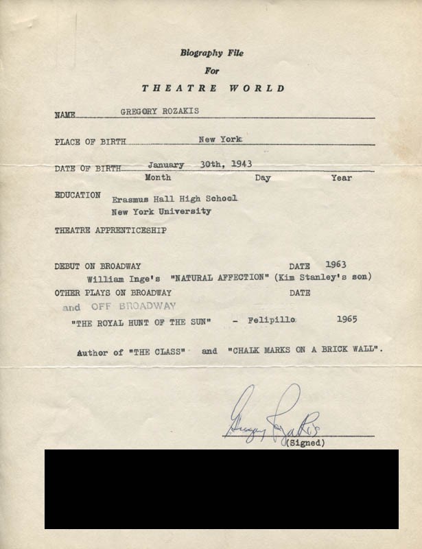 GREGORY ROZAKIS - TYPED RESUME SIGNED