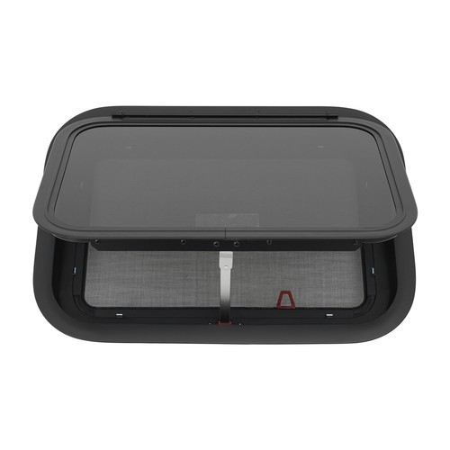 RV Exit Window W/ Trim Ring & Screen Push Out Camper Venting Window 22*15 Inch