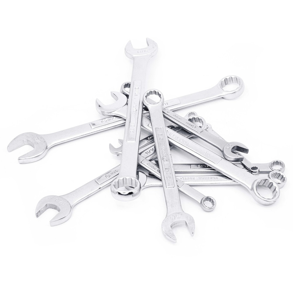 Genius Tools 11 Piece SAE Combination Wrench (Matte Finish) - HS-011S2